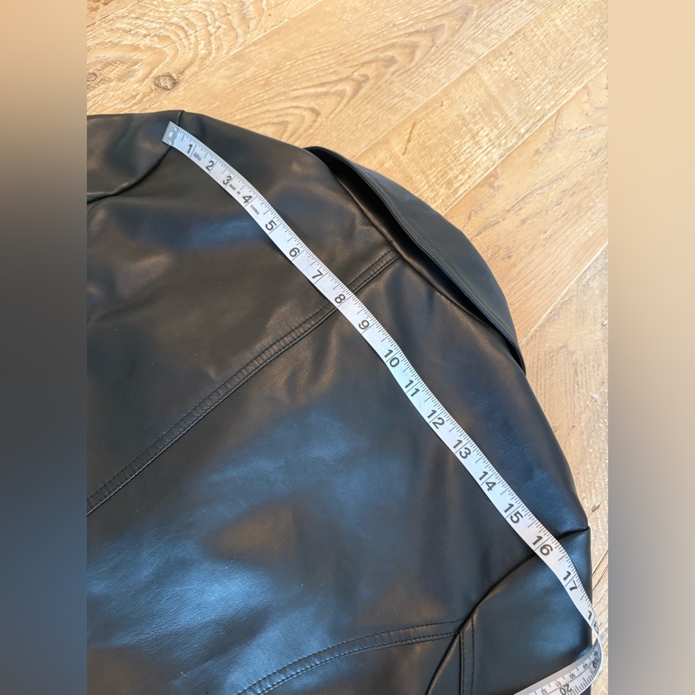 bebe Black Faux Leather Moto Jacket L - Picture 7 of 12